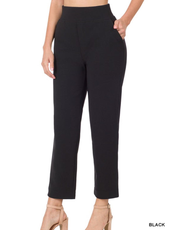 Black Pull On Dress Pants