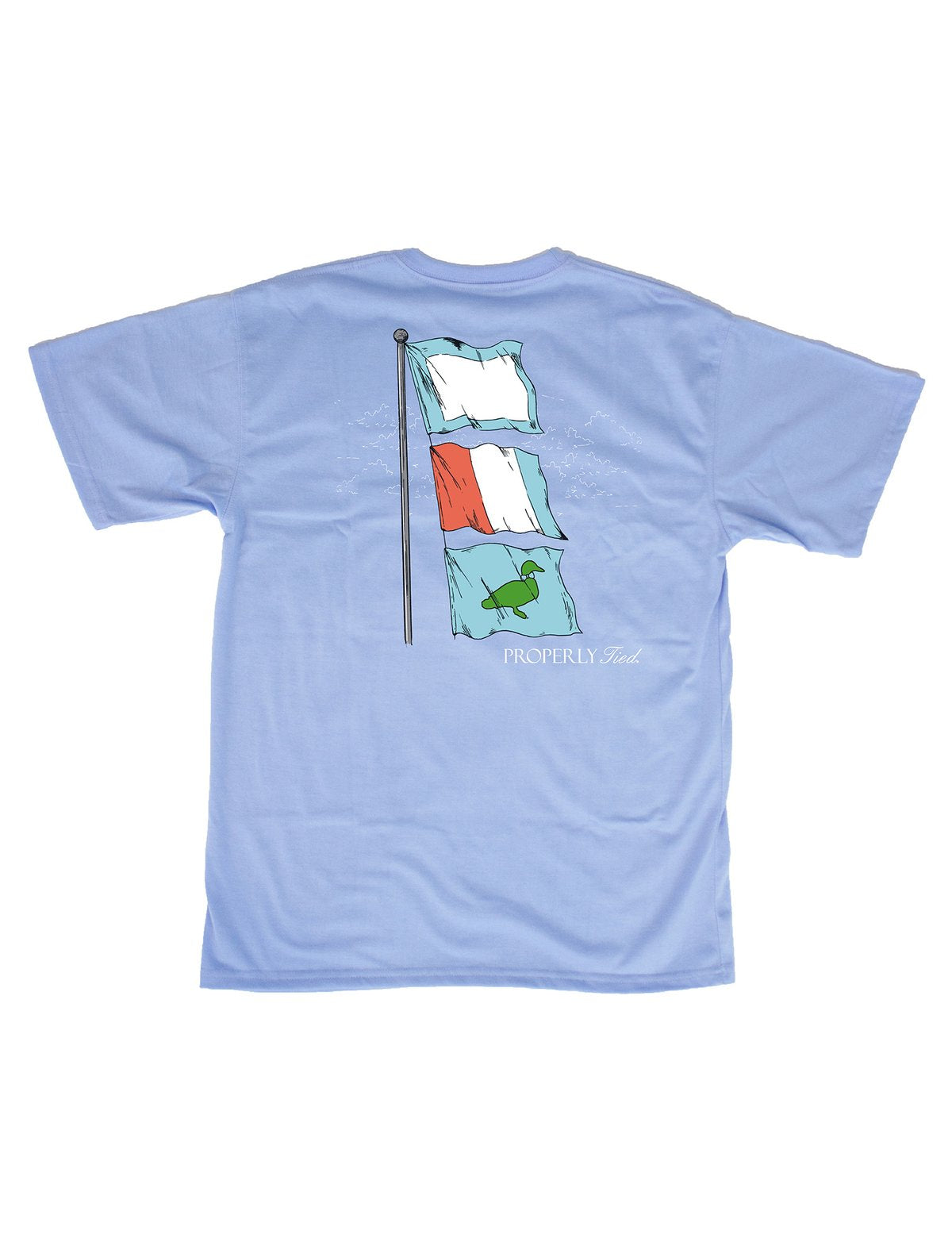 Nautical Flags Light Blue Short Sleeve