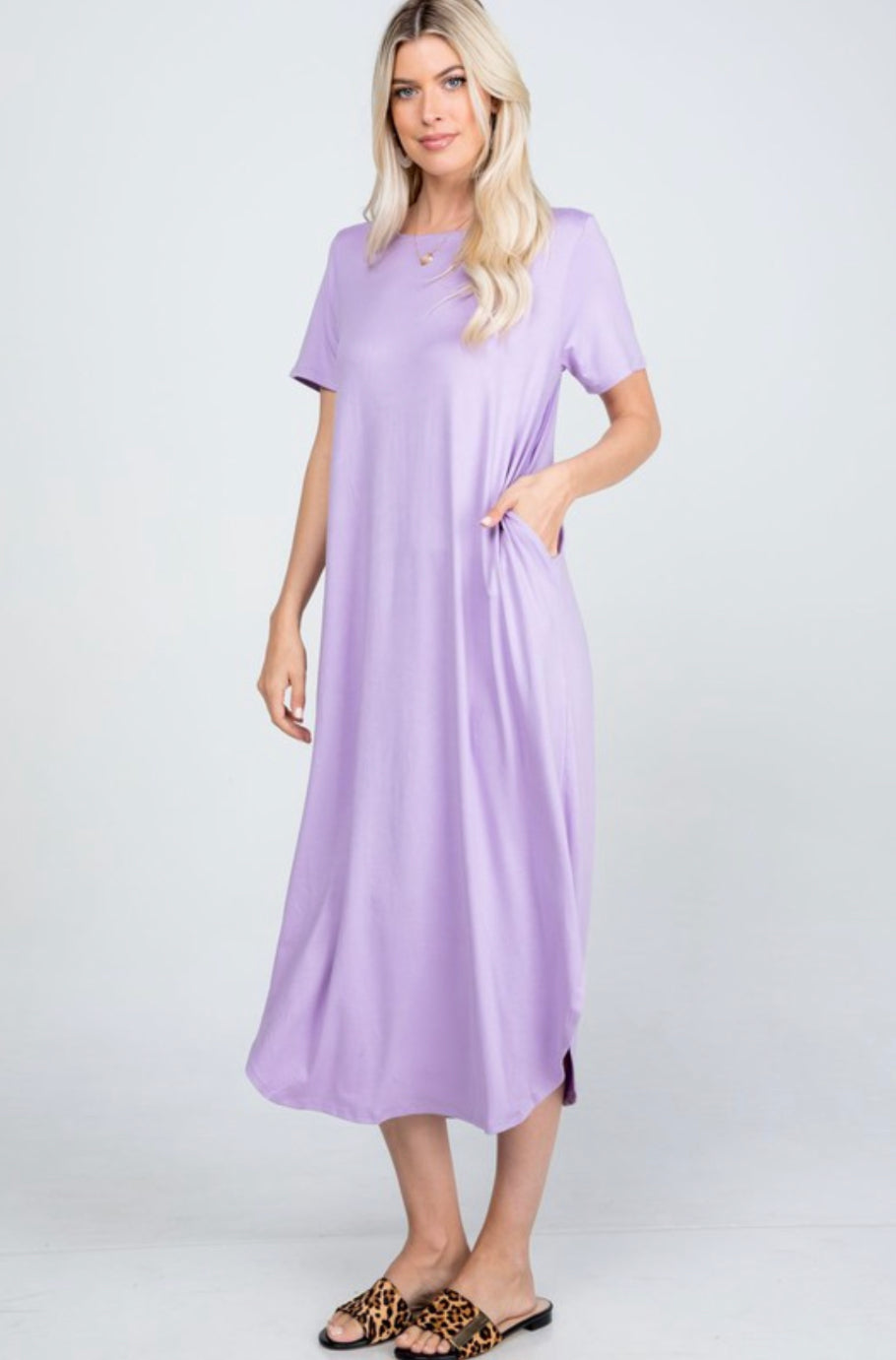 Lavender Butter Soft Pocket Maxi Dress