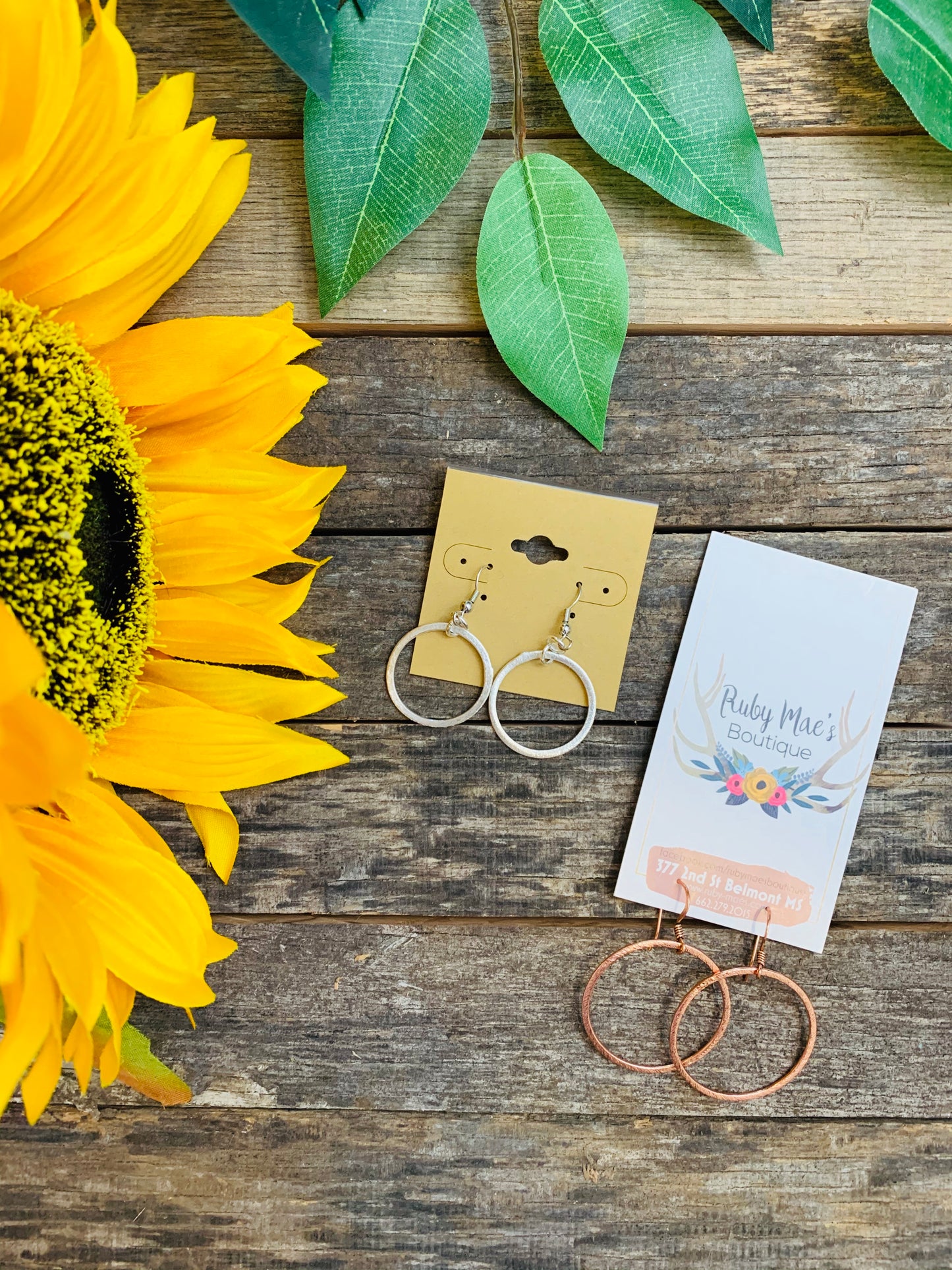 Hoop Earrings- Silver or Copper - BB