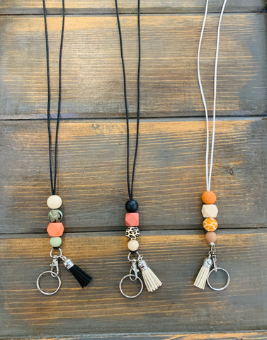 Silicone Beaded and Tassel Lanyards