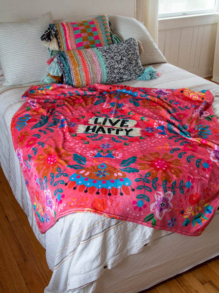 Tapestry Blanket Live Happy