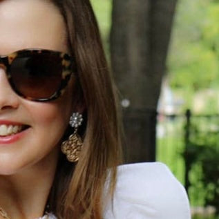 French Quatrefoil Pearl Drop Earrings