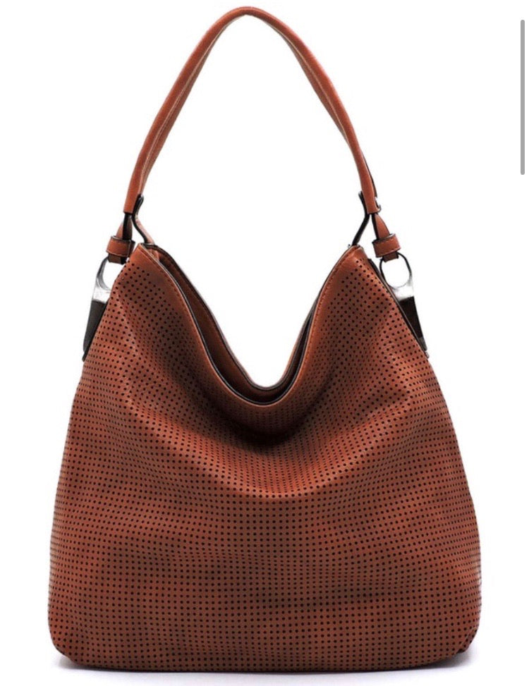 Purse with Zipper and Mesh Detail