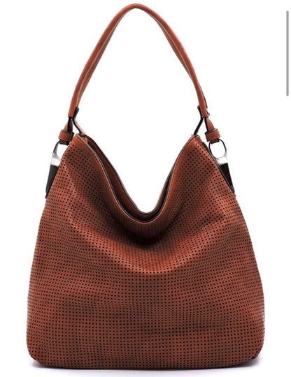 Purse with Zipper and Mesh Detail