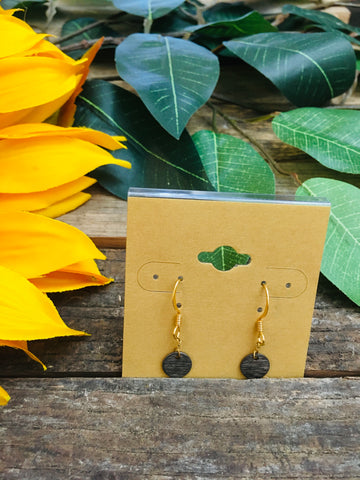 Gold & Gunmetal Coin Earrings - BB