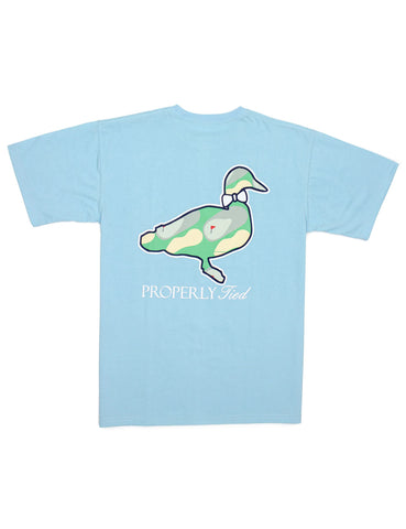 Golf Course Logo Powder Blue Short Sleeve