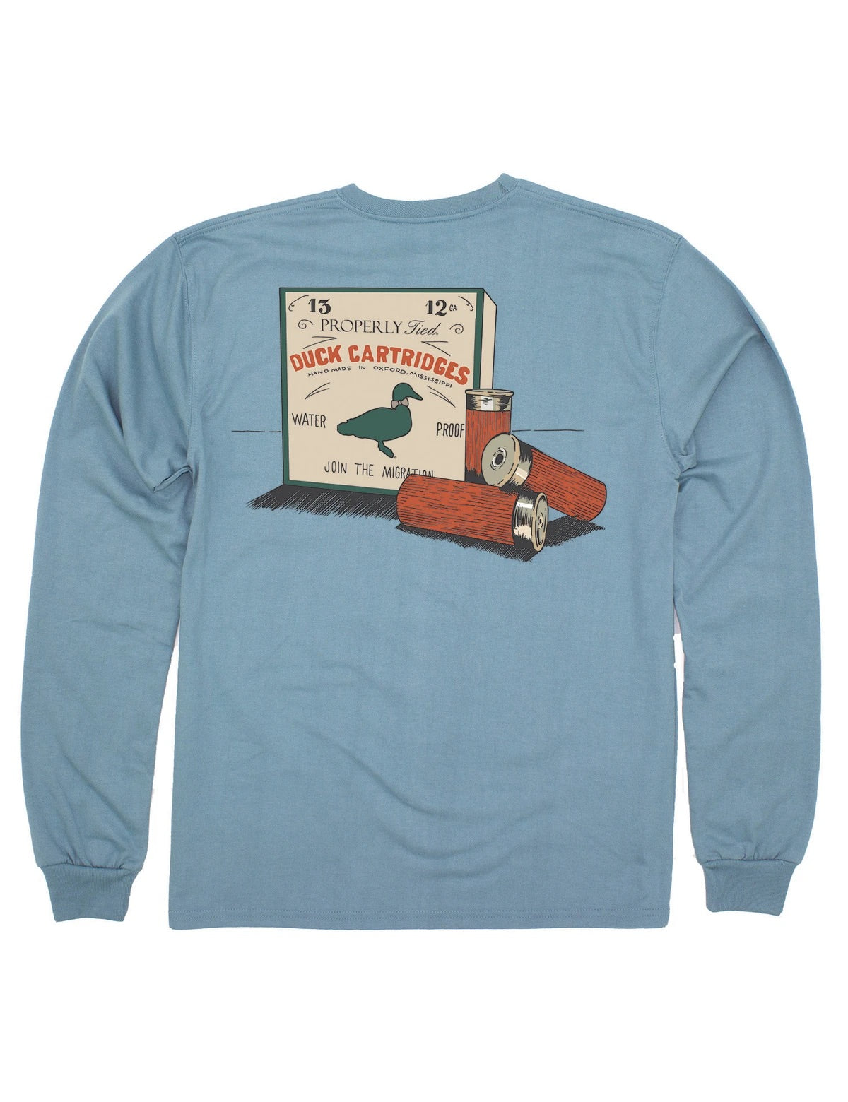 Steel Blue Vintage Cartridge Long Sleeve
