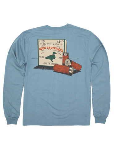 Steel Blue Vintage Cartridge Long Sleeve