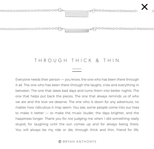 Through Thick and Thin Necklace Set by Bryan Anthonys