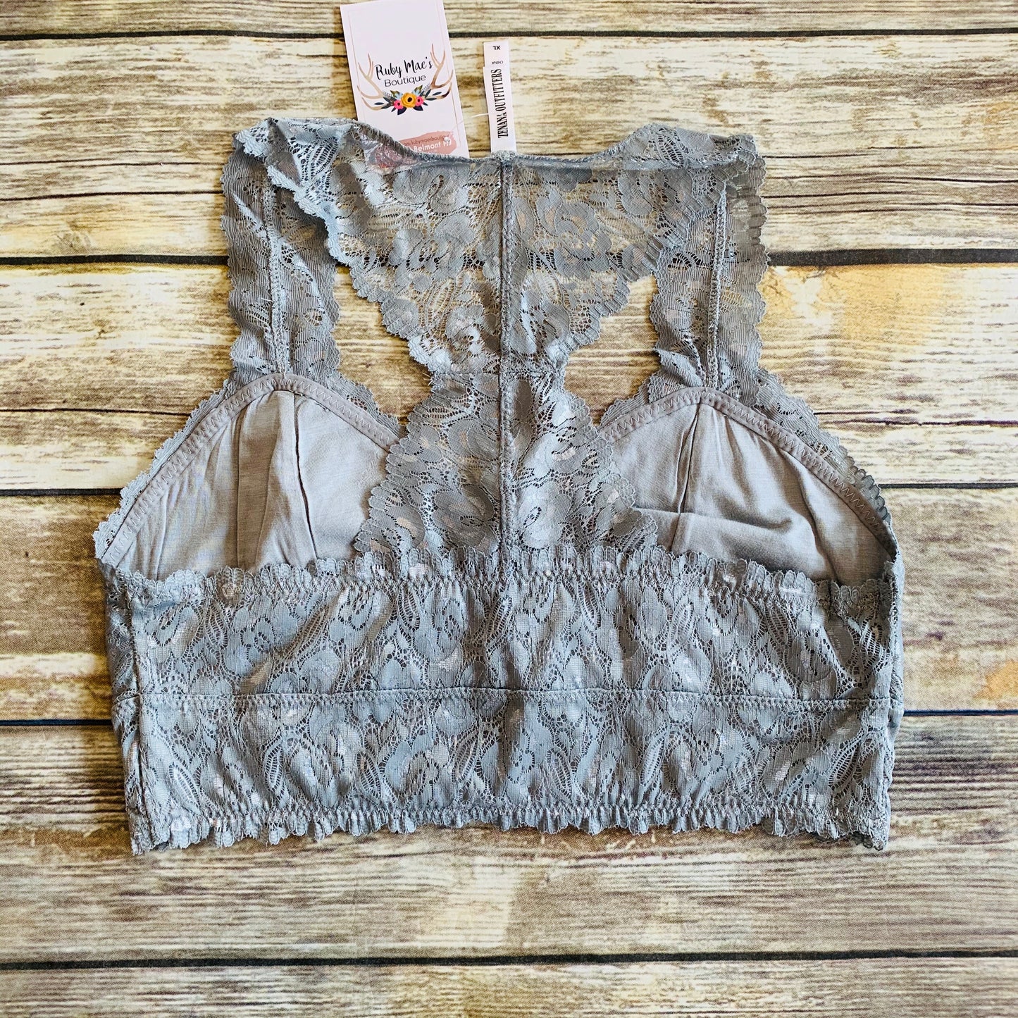 Gray Lace Bralette