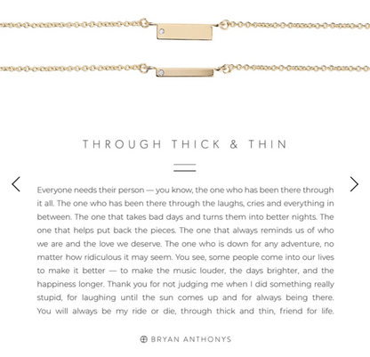 Through Thick and Thin Necklace Set by Bryan Anthonys