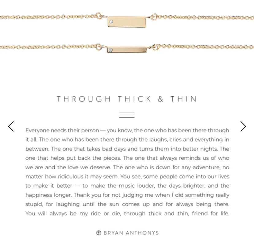 Through Thick and Thin Necklace Set by Bryan Anthonys
