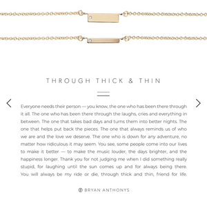 Through thick and 2025 thin necklace set