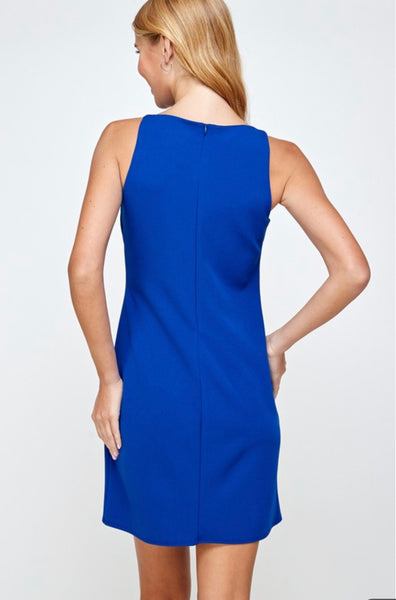 Royal Blue Sleeveless Short Dress