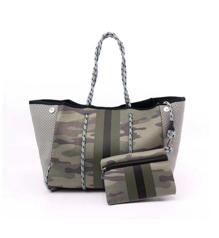 Neoprene Green Camo Bag