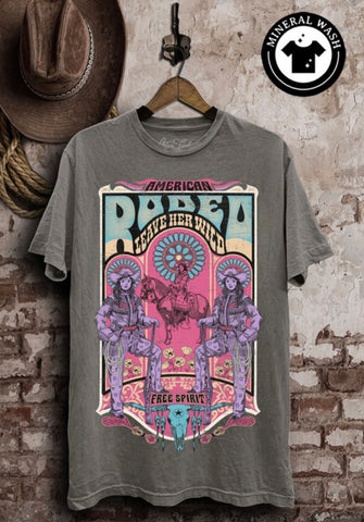 Stone Grey Mineral Wash American Rodeo Boyfriend Tee
