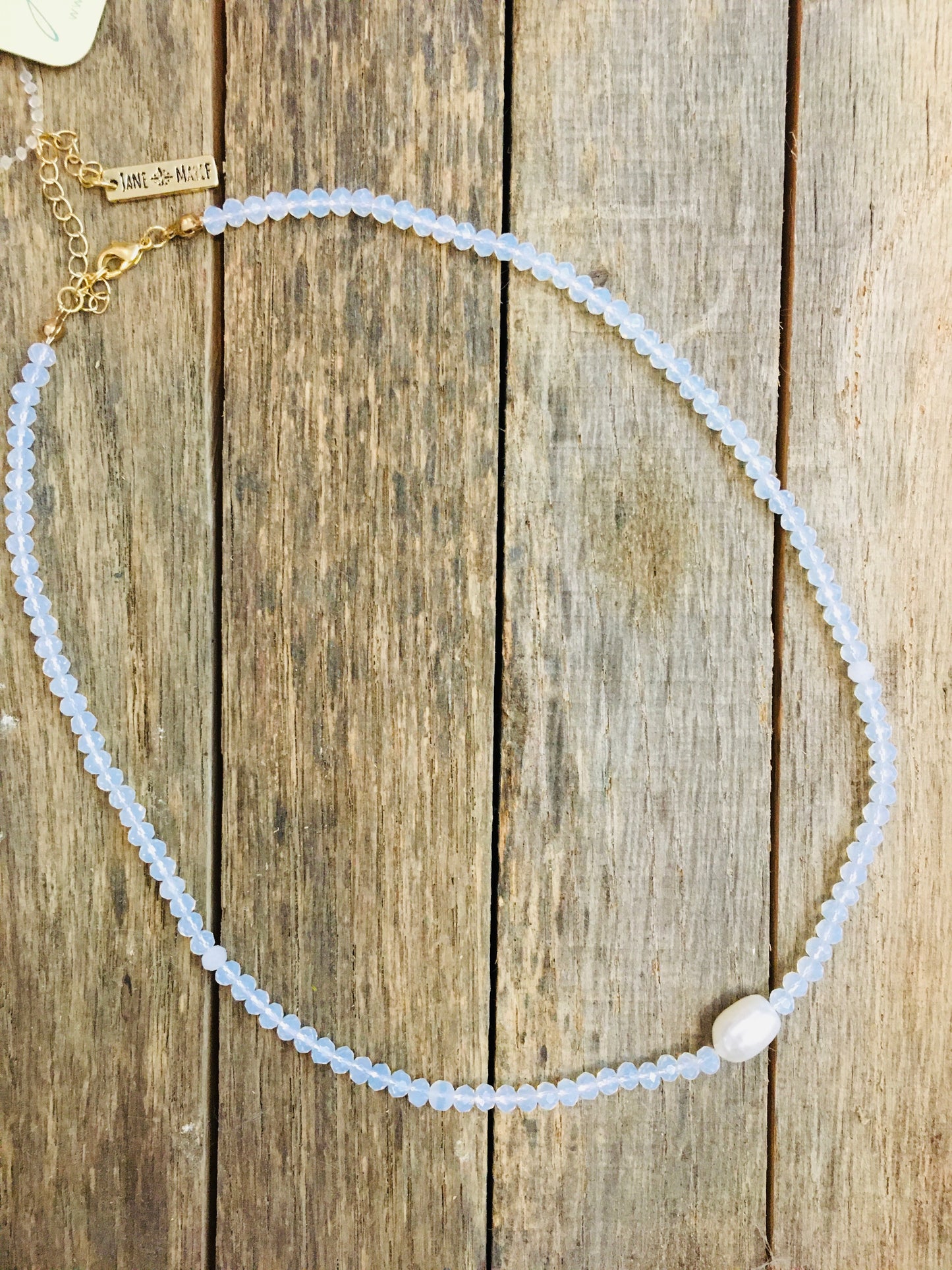 Jane Marie 16” Moonstone Necklace with Pearl