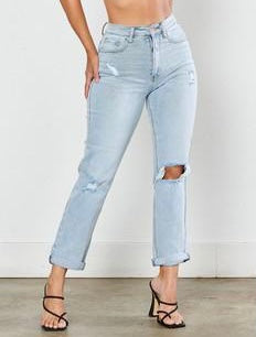 Light Wash Mom Style Jeans