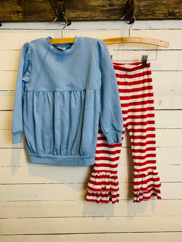 Girls Powder Blue Bubble Sweatshirt