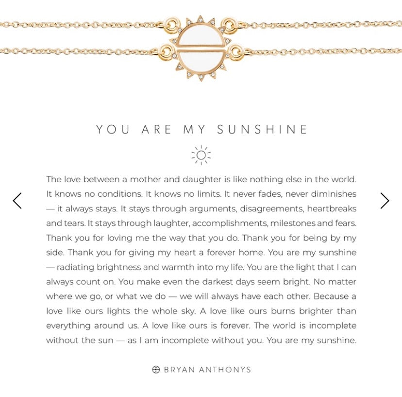 You Are My Sunshine Necklace Set by Bryan Anthonys