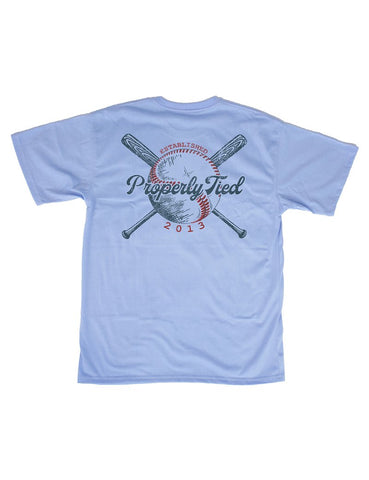 Play Ball Light Blue Short Sleeve