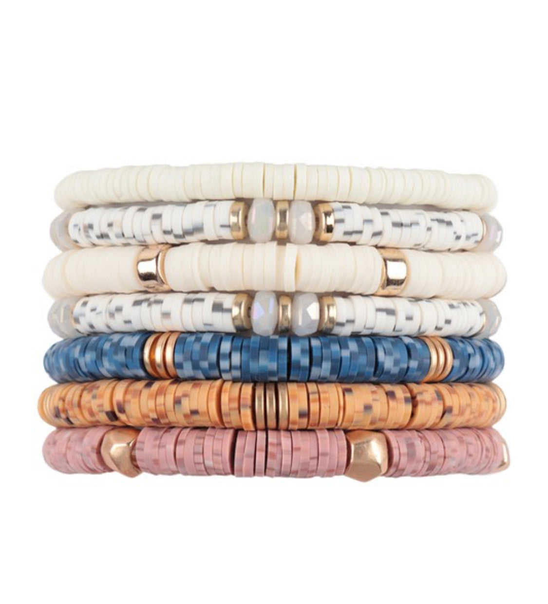 Fimo Charm Stackable Bracelet Set