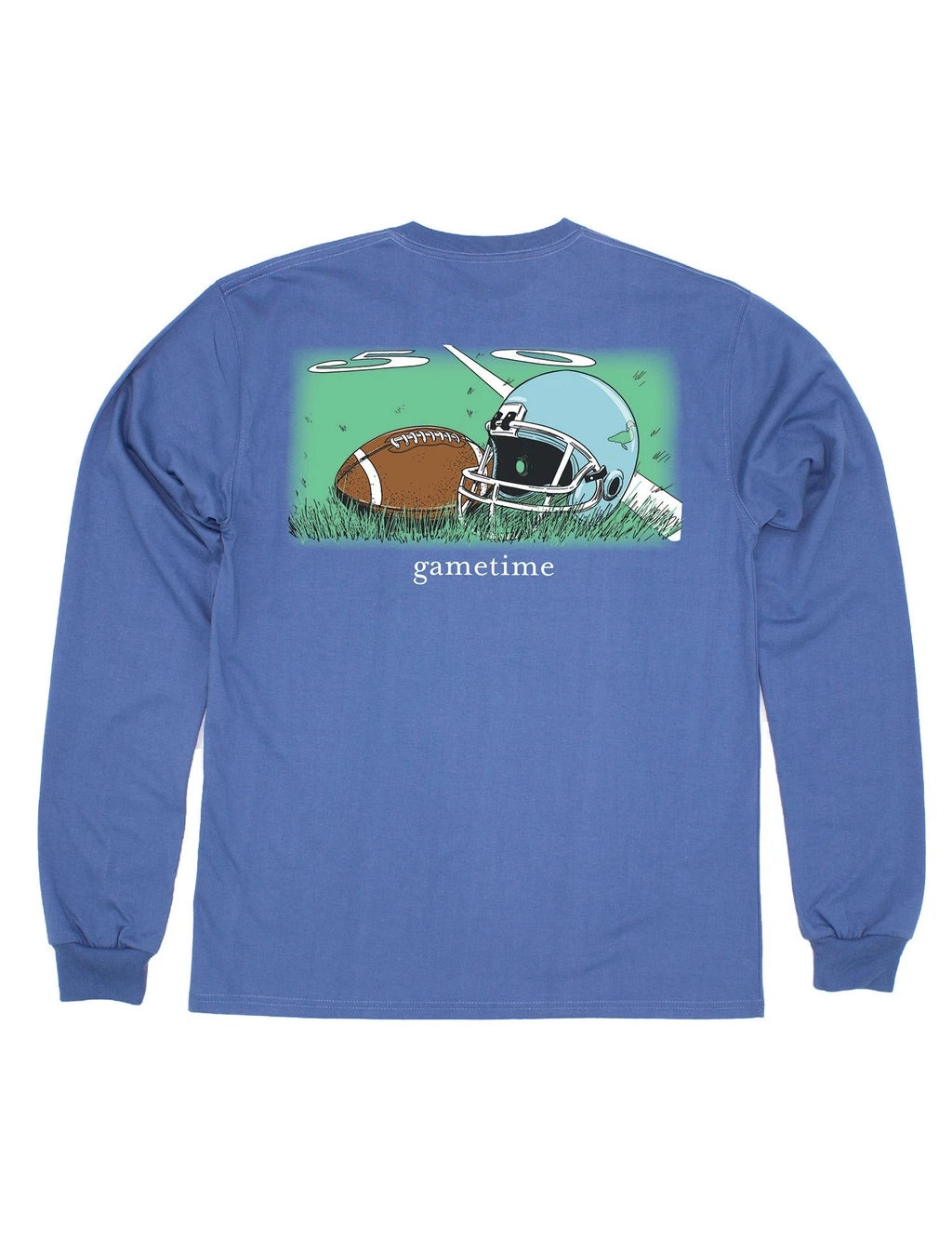Space Blue Football Game Time Long-sleeve