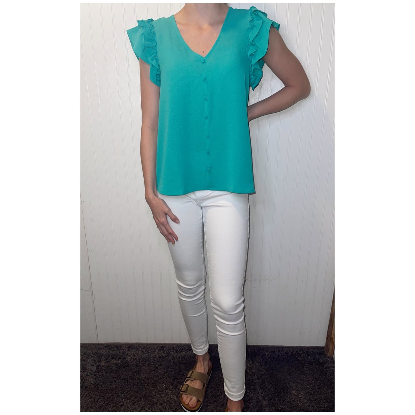 Double Ruffle Sleeve Top