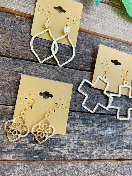 Gold Plated Earrings - Asst Styles - BB