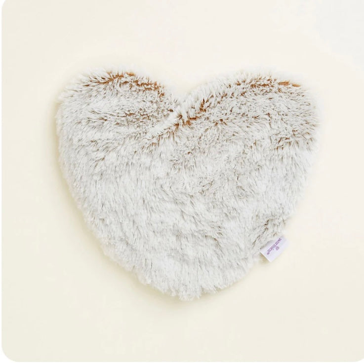 Marshmallow Brown Warmies Heart Heat Pad