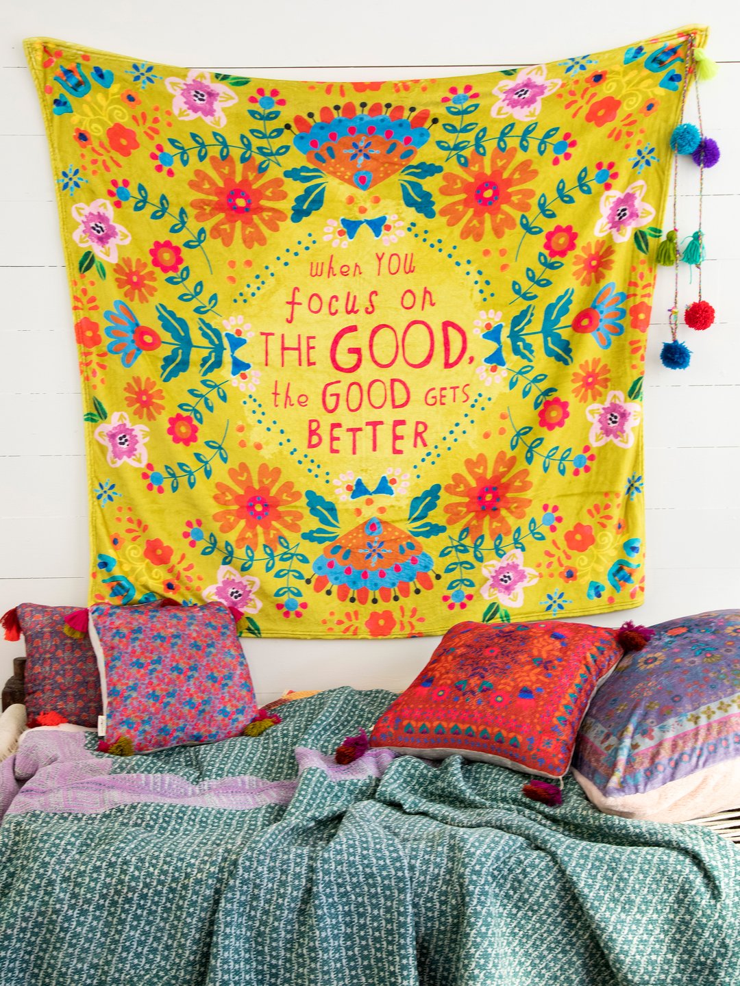 Tapestry Blanket Focus on The Good