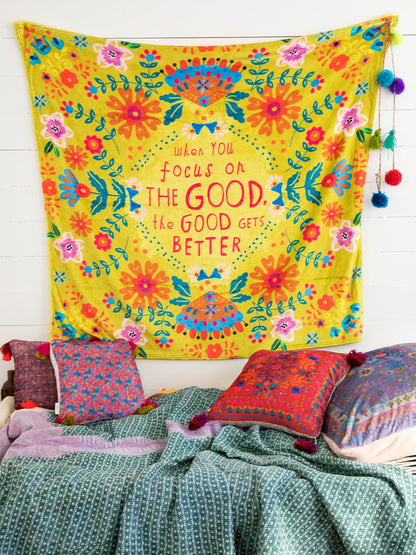 Tapestry Blanket Focus on The Good