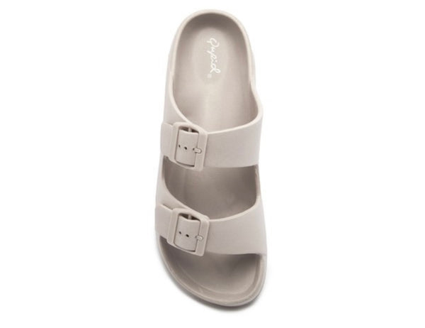 Warm Grey Slip On Rubber Sandal