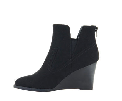 Madeline FantasyLand Black Wedge Booties
