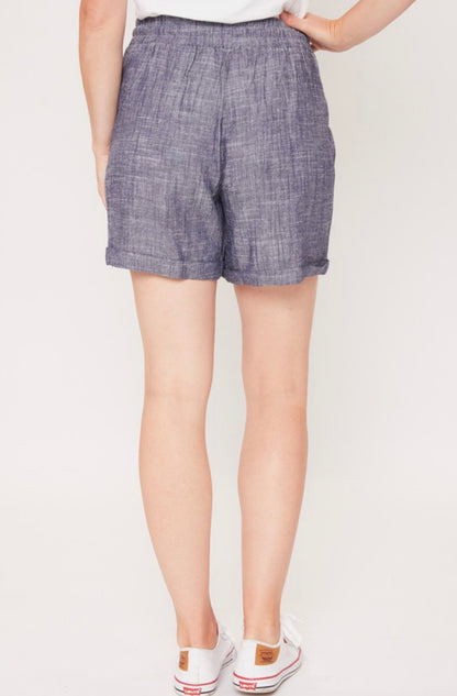 Navy Cross Dye Lounge Shorts w/ Drawstring