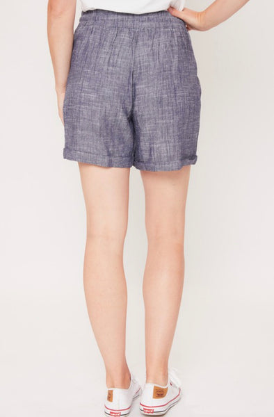 Navy Cross Dye Lounge Shorts w/ Drawstring