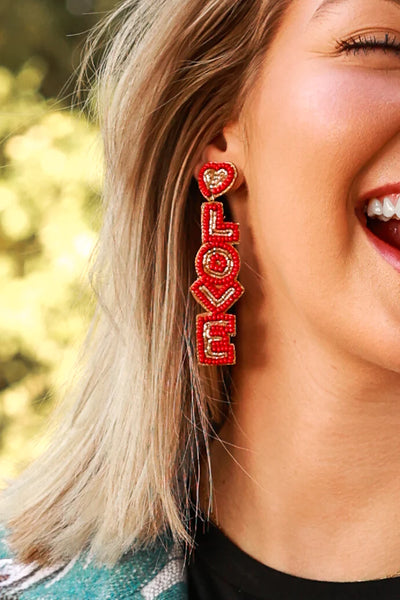 Love Beaded Earrings