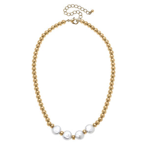 Cassidy Pearl and Ball Bead Necklace