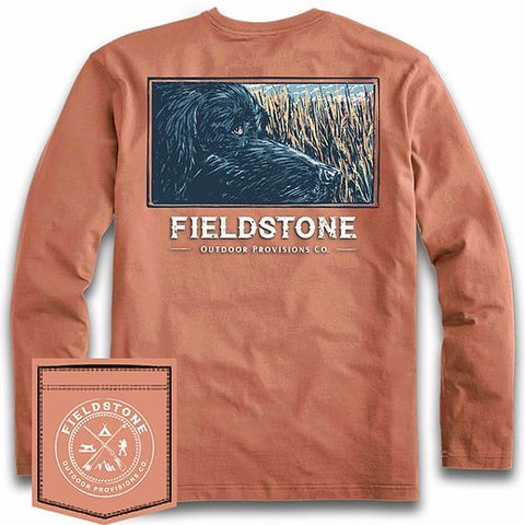 Orange Long Sleeve Tee with Lab Face