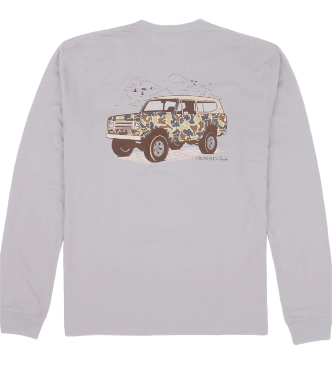 Properly Tied Camo Truck Ice Grey Long Sleeve
