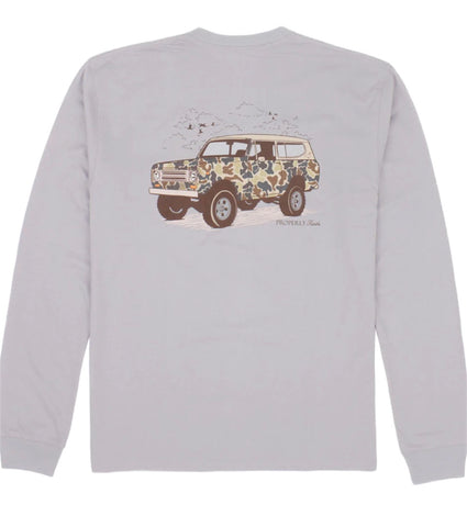 Properly Tied Camo Truck Ice Grey Long Sleeve