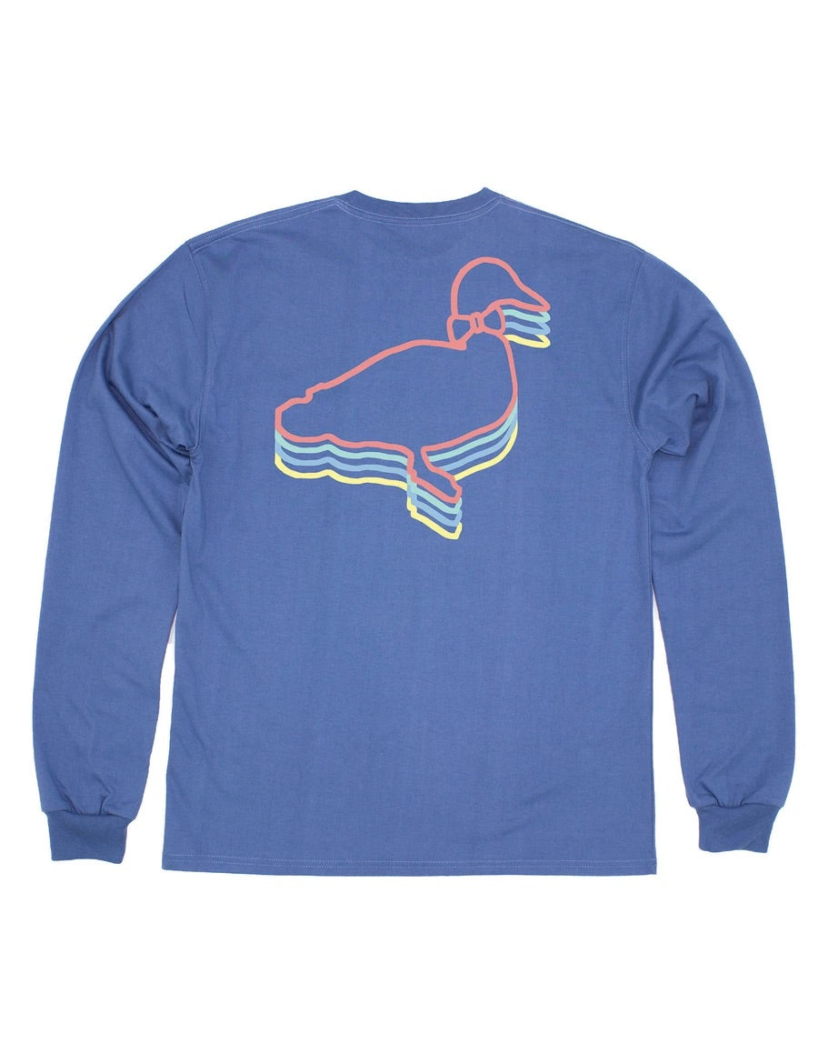 Pop Logo Space Blue Long-sleeve- Kids