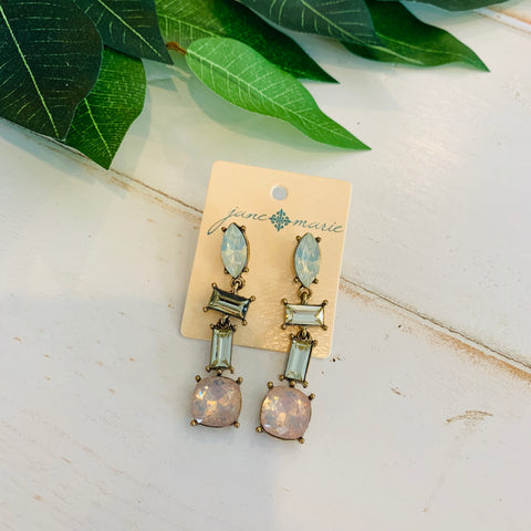 Glam Dangle Stud Earrings