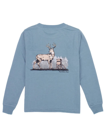 Properly Tied Deer Season Steel Blue Long Sleeve
