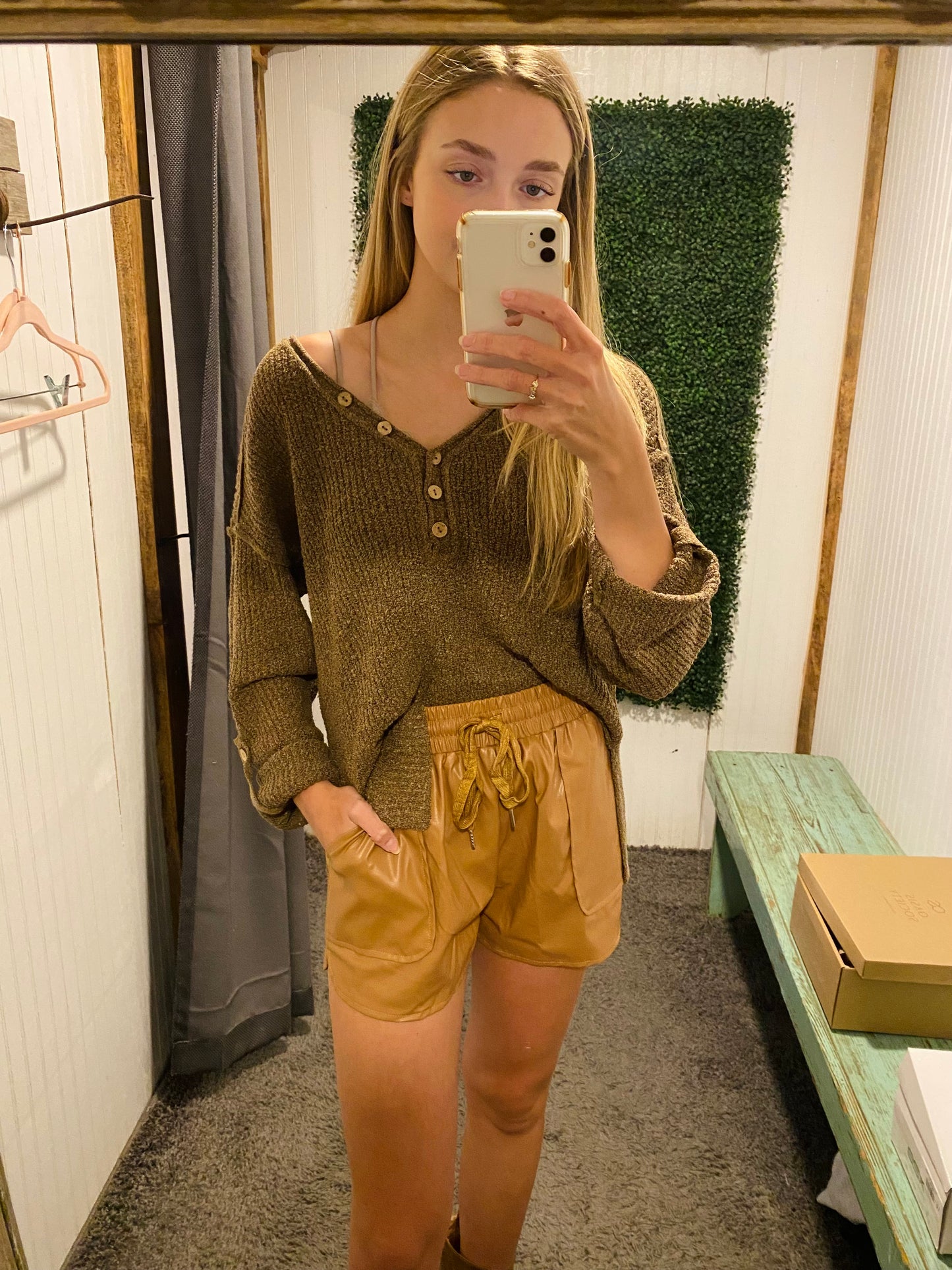 Faux Leather Shorts