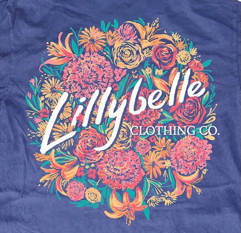 Kids China Blue Lillybelle Flowers T-shirt