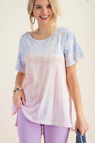 Sky Mix Tie Dye Relaxed Fit Top
