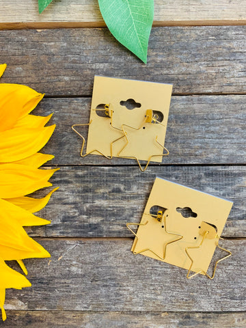 Gold Star Earrings - BB