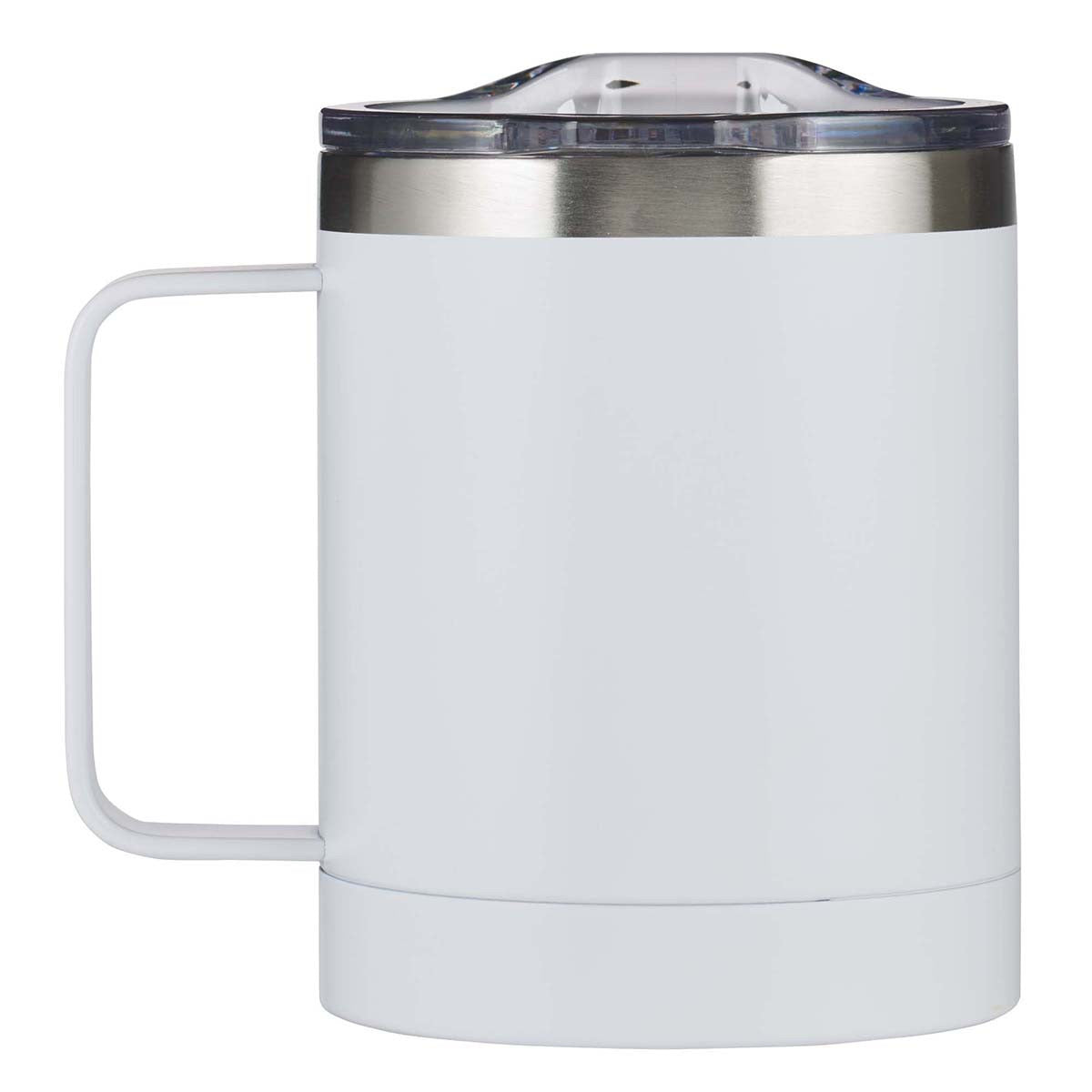 White Travel Mug Strong & Courageous